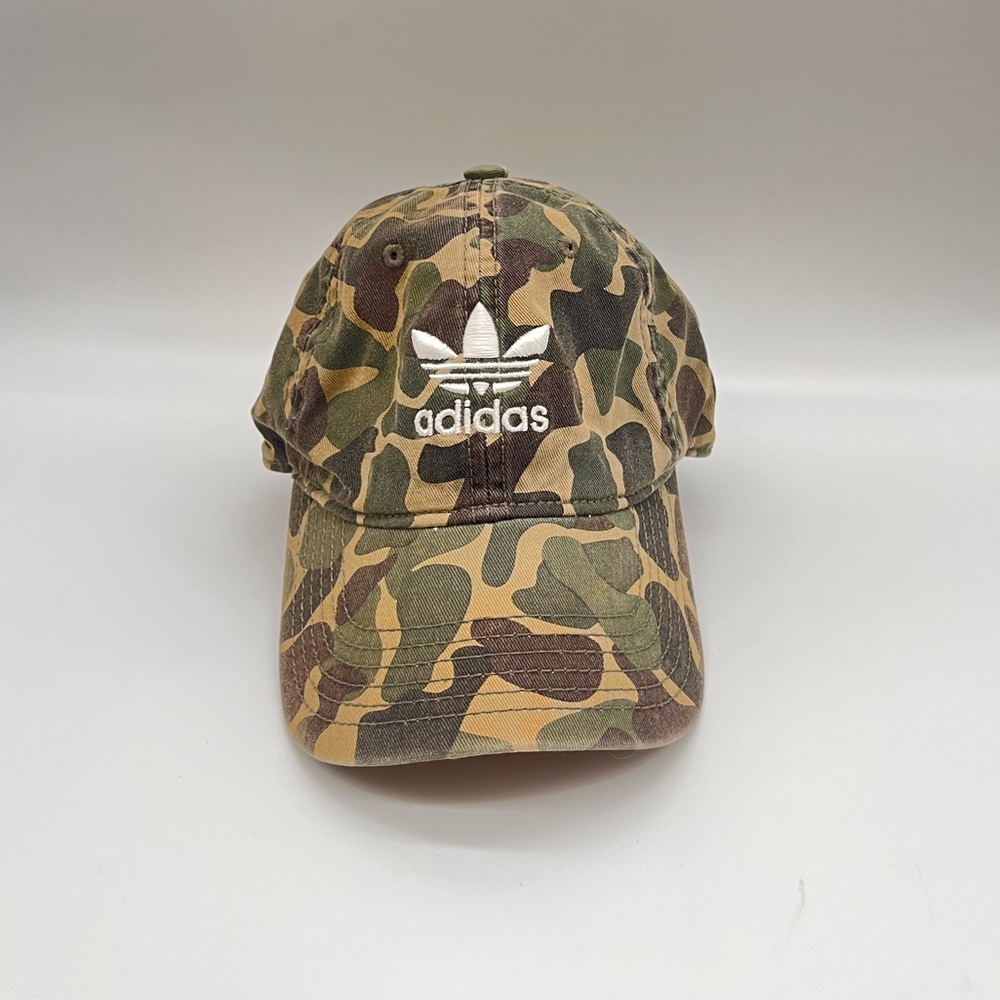 Adidas Camo Adjustable Baseball Style Hat Cap Brand with 3 stripes
